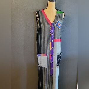 Faith Maxi Length Sleeveless Rayon Sheath Dress Gray Large